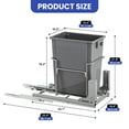thumbnail image 3 of ModFusion 35L Single Compartment Under Counter Kitchen Cabinet Pull-Out Recycling Bin and Trash Can, Gray, 3 of 12