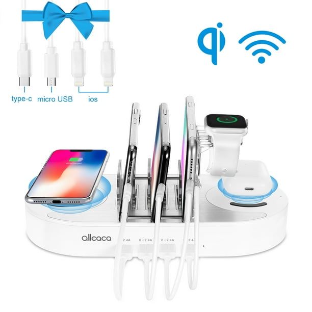 4Port USB Charging Station for Multiple Devices, 10W Fast Charging