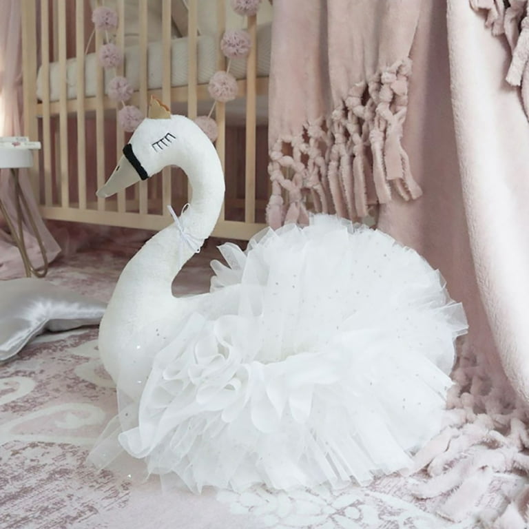 Gooses Duck Stuffed Doll Soft Animal Swan with Crown Kids Gift