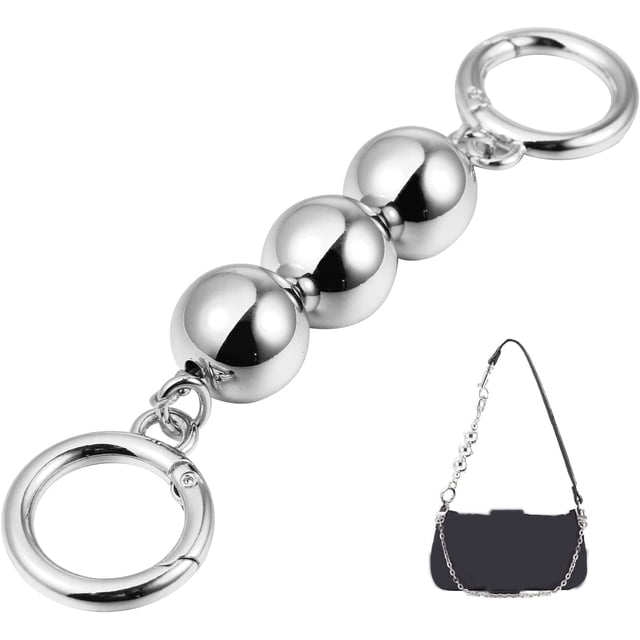 Extensión de cadena de bolso de imitación de perlas (plateada), para sustituir la cadena del bolso del clutch