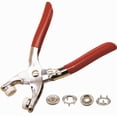 thumbnail image 3 of Kit d'Installation de Boucle à Cinq Griffes en Fer avec Poignée Rouge Pinces à Pression Manuelle Longueur 14,8 cm - Comprend 100 Attaches Creuses Argent 9.5mm/10mm pour Usines de Vêtements, Magasins, Ateliers de Réparation, Maison, 3 of 6
