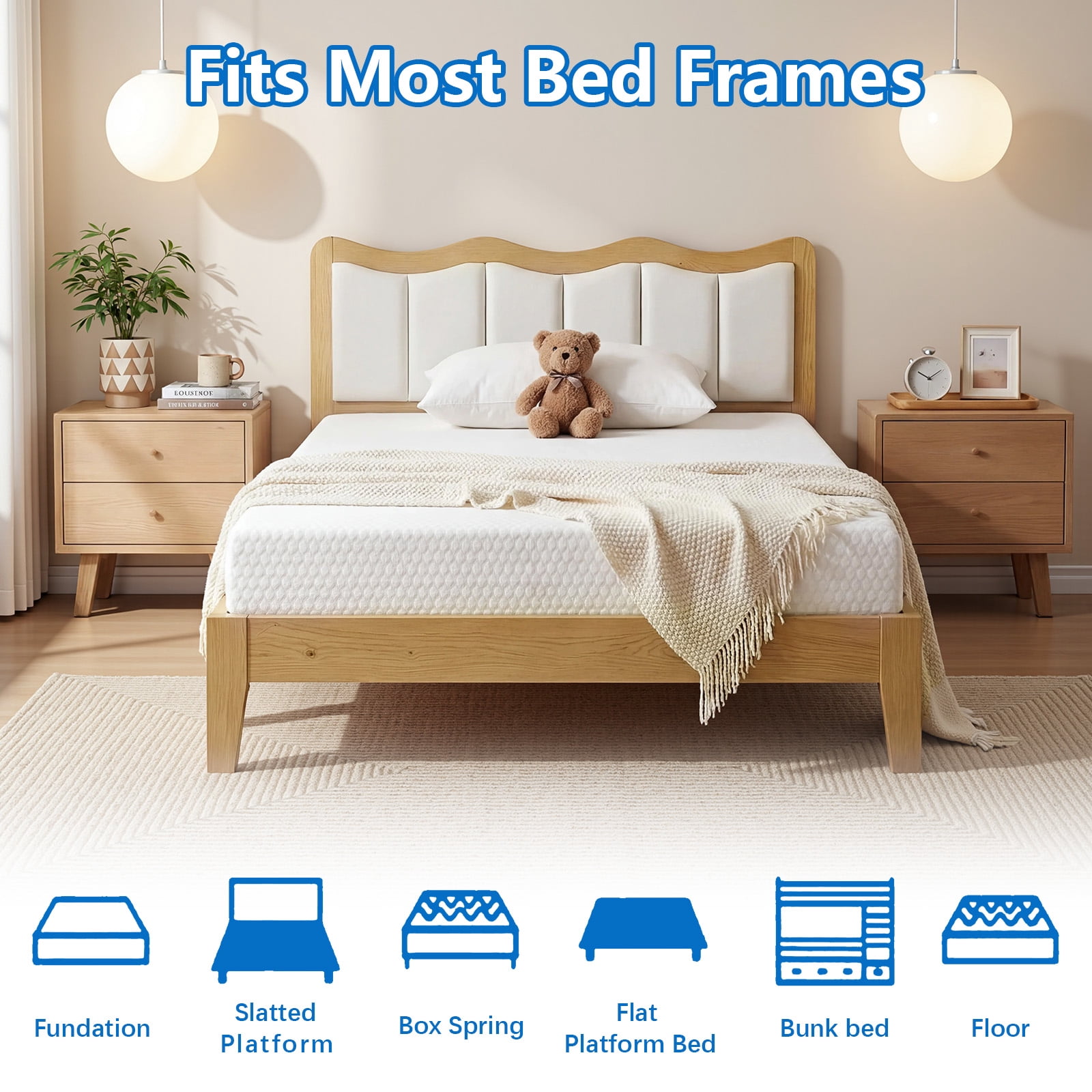 MCPRST 5" Memory Foam Mattress in a Box, Medium Firm with Gel Foam, Twin XL