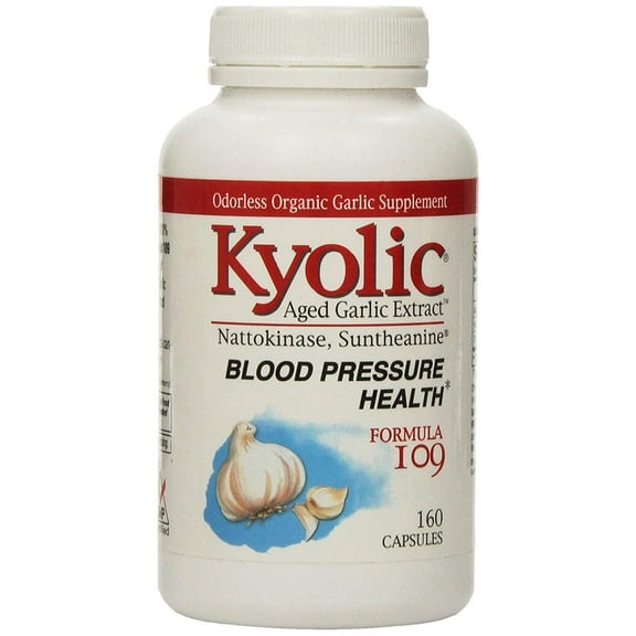 Kyolic Aged Garlic Extract Formula 109, Blood Pressure Health, 160 Capsules