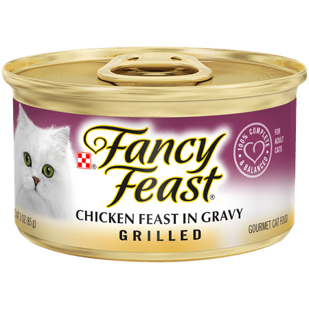 Fancy Feast Gravy Wet Cat Food, Grilled Chicken Feast - (24) 3 oz.