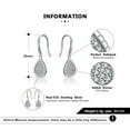 thumbnail image 5 of Teardrop Dangle Hook Earrings for Women Pave Cz Sterling Silver Ginger Lyne Collection, 5 of 5