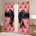 thumbnail image 2 of Manfei Black Crystal Bow Knot Black Out Curtains for Kids Teens,Girls Women Vintage Plaid Curtains Pack of 2 (42x63 Each),Breathable Home Decor, 2 of 6