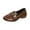 Brown, variant on Womens Loafers, Block Heel Loafers for Women, Casual Slip on Shoes with Retro Metallic Buckle, Comfortable Mid Heel for Office and Daily Wear