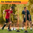 thumbnail image 4 of 8 Pcs Soccer Agility Poles Detachable Sports Training Speed Slalom Poles with Rubber Base Coaching Sticks for Soccer Drills and Training, 4 of 7
