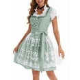thumbnail image 2 of Oktoberfest Outfits for Women Dirndl Dress for German Traditional Bavarian Costume Green XXXL, 2 of 8