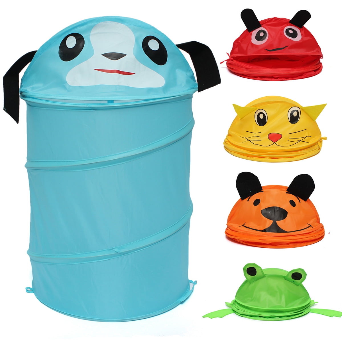 Kids Baby Foldable Laundry Hamper Up Animal Laundry Basket Bag Toys Storage  Dirty Washing Clothes & Toy Storage Organizer