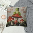 thumbnail image 2 of Nawypu  Frog Pillow Covers,Mushroom Pillow Covers,Do What Makes You Happy,mmushroom Decor Pillows Cover 18x18,Mushroom Gifts,Frog Gifts,Frogs Gifts for Women,ushroom Gifts for Women, 2 of 5