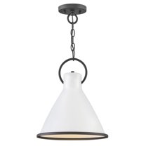 1 Light Pendant In Traditional Style 12.25 Inches Wide By 15.5 Inches High-Polished White Finish Hinkley Lighting 3557Pt