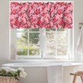 thumbnail image 4 of Spring Flowers Valances for Windows Red Peach Blossoms Chinese Wind Floral Valance Curtains Rod Pocket Bathroom Small Window Treatments for Kitchen Living Room Bedroom, 54"x18", 4 of 7