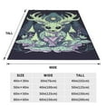 thumbnail image 6 of LNWH Cartoon Deer Pastel Goth Pattern Throw Blanket, Flannel Sofa Blankets for All Seasons, 50"x40", 6 of 8