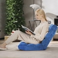 thumbnail image 4 of Costway Adjustable 14-Position Floor Chair Folding Lazy Gaming Sofa Chair Cushioned New Blue, 4 of 10