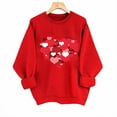 thumbnail image 2 of Lopecy-Sta Long Sleeve Tops for Women Valentine's Day Heart Printed Long Sleeved Round Neck Fashion Casual Sweatshirt Top, 2 of 6