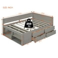 thumbnail image 4 of Bellemave Full Size Daybed with Storage Drawers and Shelves Space-saving Wooden Daybed Frame Full Storage Platform Bed Frame, No Box Spring Needed (Full, Gray), 4 of 11
