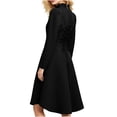 thumbnail image 5 of Blmnix Poncho Coats for Women Tie Adjustable Waist Womens Jackets Dressy Casual Y2k Jacket Raincoats Black Long Sleeve High-Low Womens Jackets Casual, 5 of 8