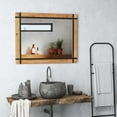 thumbnail image 4 of Costway Rectangular Wall Mirror 30" x 40" Farmhouse Decorative Vanity Fir Wood Frame, 4 of 10