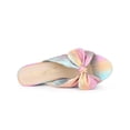 thumbnail image 4 of BLISSFUL STEP Sandales à Talon Épais à Enfiler pour Femmes avec Nœud Colorées Argent 7, 4 of 7