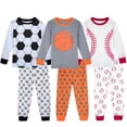 thumbnail image 2 of Pijamas para niños pequeños niños fútbol baloncesto béisbol ropa de dormir conjunto infantil Halloween carnaval deporte ropa de dormir, 2 of 4