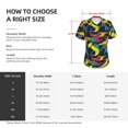 thumbnail image 4 of Honeii Colorful Sharks Print Women's Classic V-Neck T-Shirt,Womens Fashion Tops,Stylish Everyday Top for Women, Casual Summer Spring Outfits Clothes-Small, 4 of 5