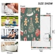 thumbnail image 6 of Yayeee 2 Pack Hand Towels for Bathroom 100% Cotton 16" x 28" Soft Absorbent Kitchen Towel, Yellow Christmas Gingerbread, 6 of 7