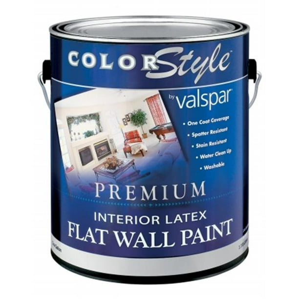 Valspar Brand 1 Gallon White ColorStyle Interior Latex Flat Wall Paint