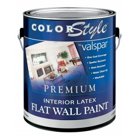 Valspar Brand 1 Gallon White ColorStyle Interior Latex Flat Wall Paint 44-26300 - Pack of 4