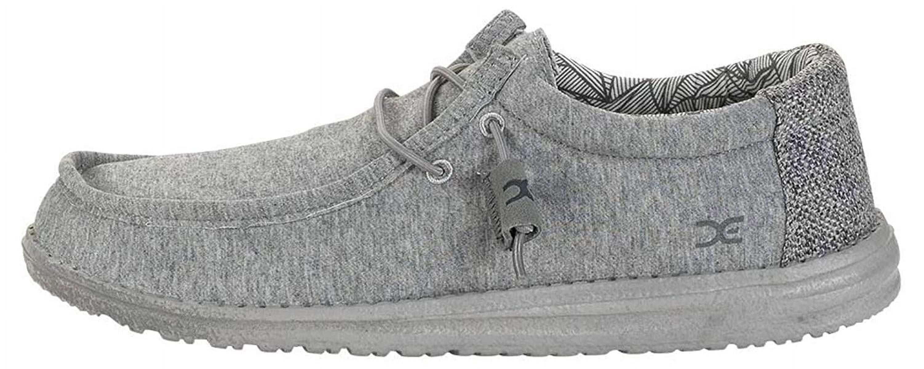 Hey Dude Mens Wally Fleece Casual Shoe Warm‎ Grey Fuzzy Cozy Comfy Slip On sz 13 HEYDUDE Wally Cozy Plaid Smoke Grey/Multi Men main image 4