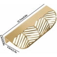 thumbnail image 2 of Construcción de latón macizo, manijas decorativas para muebles, tiradores para gabinetes con forma de hoja única, acabado dorado de latón para guardarropas, tocadores, mesitas de noche (juego de 4,, 2 of 5