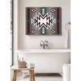 thumbnail image 6 of Red Gray Wall Art for Living Room,Canvas Picture Wall Decor for Bathroom Bedroom,Southwest Retro Ethnic AztecTexture Bohemian Painting Artwork for Office Kitchen Hallway Dining Room Decor 24"x32", 6 of 8