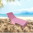 thumbnail image 2 of Muka Cotton Beach Pool Lounge Chair Cover Terry Bath Towel with Side Pockets, 29" x 85"-Pink, 2 of 7
