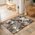 2x3 Ft Entryway Area Rug, Brown Beige Abstract Art Kitchen Rug Runner ...