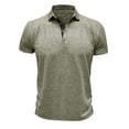 thumbnail image 6 of Bzhegqhd Men's Solid Color Buttons Outdoors Breathable Short Sleeve Turndown Collar Blouse, 6 of 6