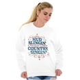 thumbnail image 3 of Country Singing Girly Americana Women Crewneck Sweatshirt Brisco Brands S, 3 of 6