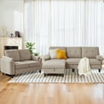 thumbnail image 4 of Pingliang Home Sectional Sofa with Storage Ottoman and Loveseat, 3 Seat L Shaped Couch with Side Pockets and 2 Seat Small Sofa,Living Room Furniture Set for Home Apartment Office Studio, 4 of 7