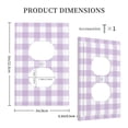 thumbnail image 3 of Disketp Purple Checkboard Decorative Light Switch or Outlet Wall Plate with Safety Cover-Style S, 3 of 6