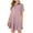 Pink, variant on ZZwxWA Womens Summer Fashion T-Shirt Dress Casual Half Open Shirt Hem Ruffle Button Solid Color Dress Loose Pleated Mini Dresses
