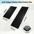 thumbnail image 3 of Artnice Black Kitchen Mats 2 Piece, Memory Foam Anti-fatigue Mats for Kitchen Floor, Non Slip Waterproof Kitchen Rugs Standing Mats, 3 of 10