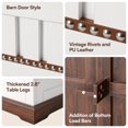 thumbnail image 5 of Cottinch 31.5" Farmhouse Lift Top Coffee Table with Large Hidden Storage Compartments, Wood Square Center Table with Rivet Barn Door for Living Room, 5 of 11