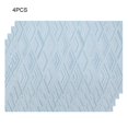 thumbnail image 1 of Tapetes rectangulares para mesa de comedor, manteles individuales de PVC, decoración de cocina y comedor, 4 Uds. (azul), 1 of 8