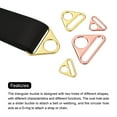 thumbnail image 4 of Uxcell 6Pack 1.5" Adjuster Triangle with Bar Swivel Clip D Dee Ring Buckle, K Gold, 4 of 5