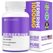 Nutra Wave Berberine 1000mg, Blood Sugar & Metabolism Support, 90 Vegan Capsules