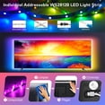 thumbnail image 2 of yeacher 5V USB RGB LED Strip Light, 1M 5050 SMD 30 LEDs/Meter, Desktop Ambient Lighting with Infrared Remote Control, IP20 Non-Waterproof, DC 5V Input, 10mm Width, -4°F to 104°F Operating Temperature, 2 of 7