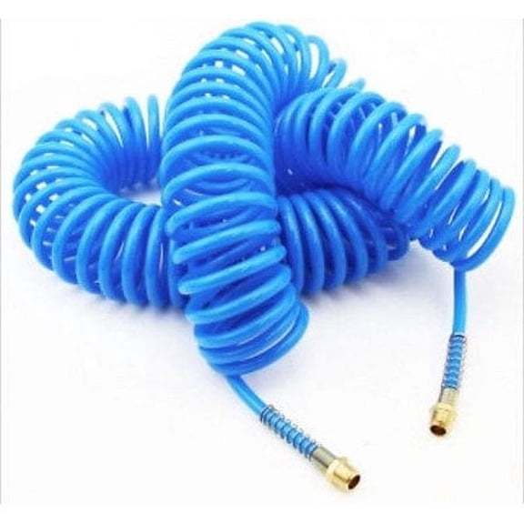50 Foot Blue Recoil Coiled Air Hose