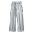 thumbnail image 4 of Styesk Men's Pants Man Solid Color Weila Draw Rope Sweatpants Straight Tube Leisure Trousers, 4 of 6