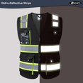 thumbnail image 2 of Chaleco de seguridad reflectante de malla JKSafety con bolsillos, negro, talla S, 2 of 6