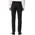 thumbnail image 3 of MODA NOVA Big & Tall Men's Stripe Dress Pants Regular Fit Flat Front Trousers Black LT(US 36), 3 of 6