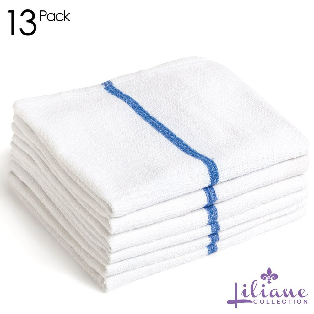13 Terry Bar Mops Blue Kitchen Towels 15" x 18" Commercial Grade 100